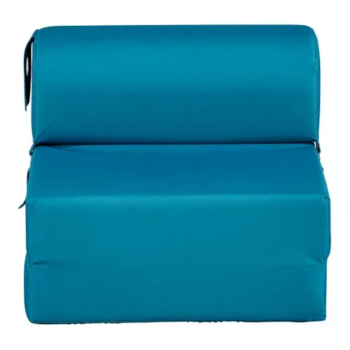 Chauffeuse L.75 cm 2 IN 1 Bleu canard vue de face