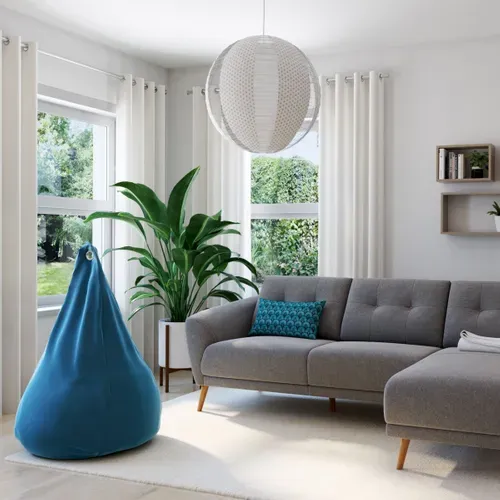 Poire D75xH110 cm CALLY Bleu vue d'ambiance 1