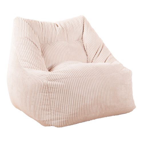 Fauteuil pouf 65x60x65 cm NOE Beige vue 3/4