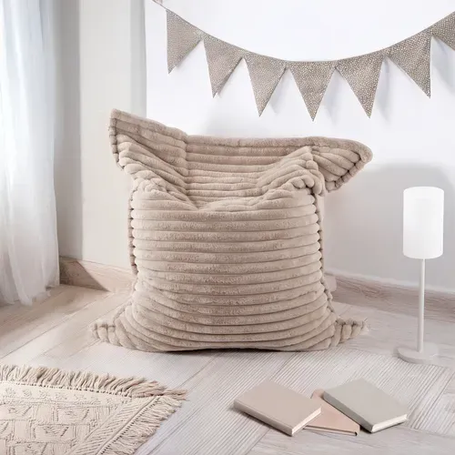 Maxi coussin 110x130 cm MAXIME Beige vue d'ambiance 1