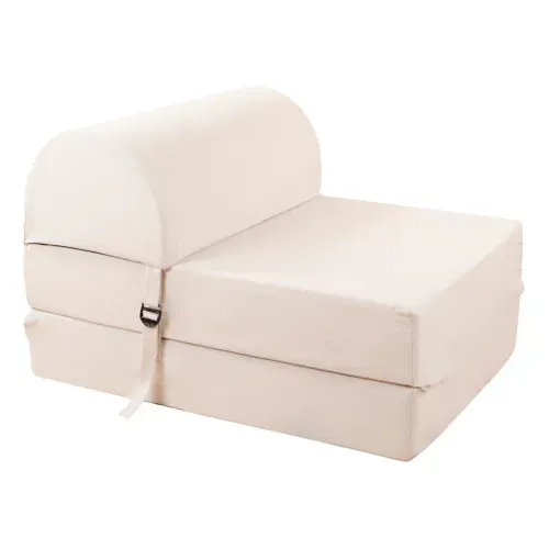 Chauffeuse l. 57,5 cm - Taupe vue 3/4