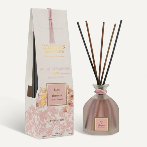 Bouquet Parfumé Rose Et Hibiscus 100ml En Verre