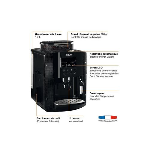 Machine À Café Automatique Avec Broyeur À Grains Essential Ecran Lcd - Yy8135fd