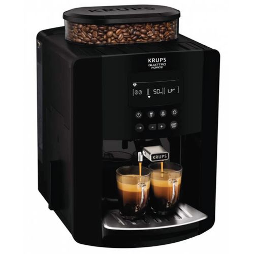 Machine À Expresso Broyeur Arabica Quattro Force Noire Avec Écran Lcd - Yy3074fd