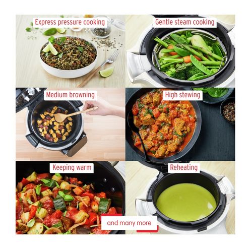 Multicuiseur Intelligent Cookeo 3l 900w Blanc/argent - Yy5132fb