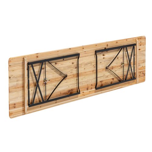 Ensemble Brasserie Table Et Bancs De Jardin En Bois 220 Cm Munich