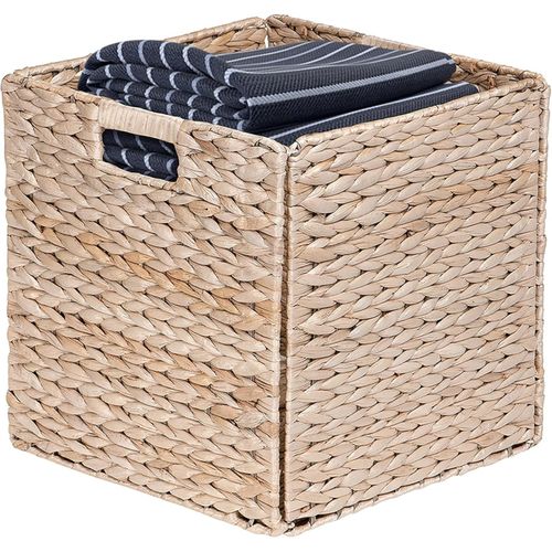 Panier De Rangement En Jacinthe Naturelle 31 X 31 X 31 Cm