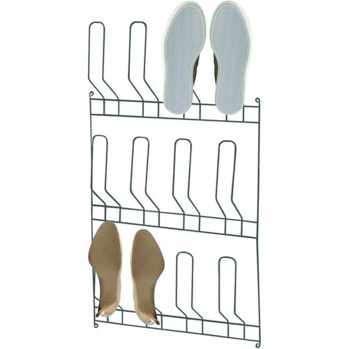 Range-chaussures Mural Pour 6 Paires En Métal Gris 44 X 6 X 75 Cm