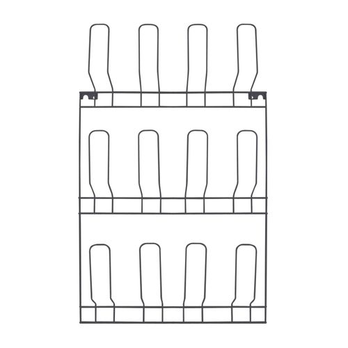 Range-chaussures Mural Pour 6 Paires En Métal Gris 44 X 6 X 75 Cm