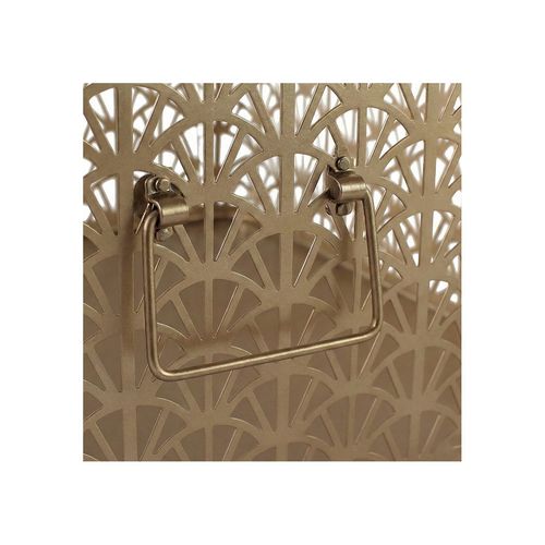 Panier De Rangement En Métal Doré 32 X 32 X 14 Cm