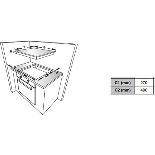 Domino 2 Zones Vitrocéramique Sensitive - Tk2v2t