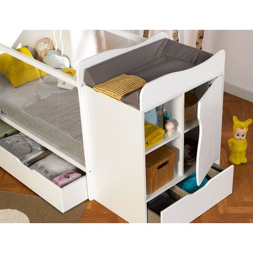 Lit Bébé Évolutif Combiné Belem Blanc
