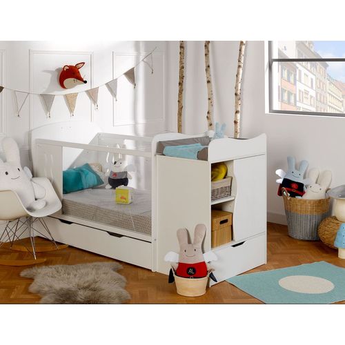 Lit Bébé Évolutif Combiné Belem Blanc