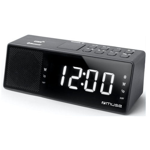 Radio réveil Tuner FM MUSE M-172 BT Bluetooth vue 3/4