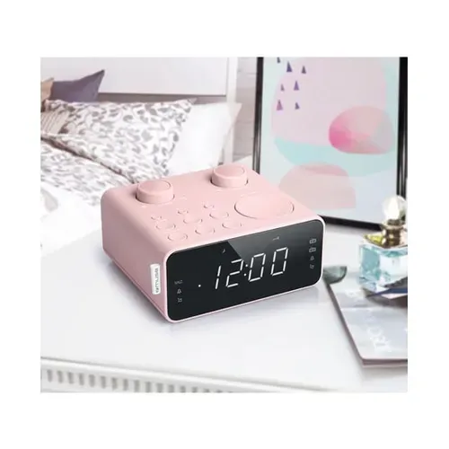 Radio-réveil Double Alarme Rose M17cpk