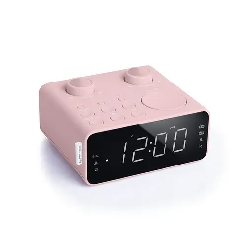 Radio-réveil Double Alarme Rose M17cpk