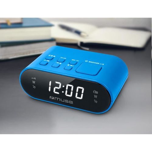 Radio-réveil Horloge 24h 20 Stations Bleu - M-10 Bl