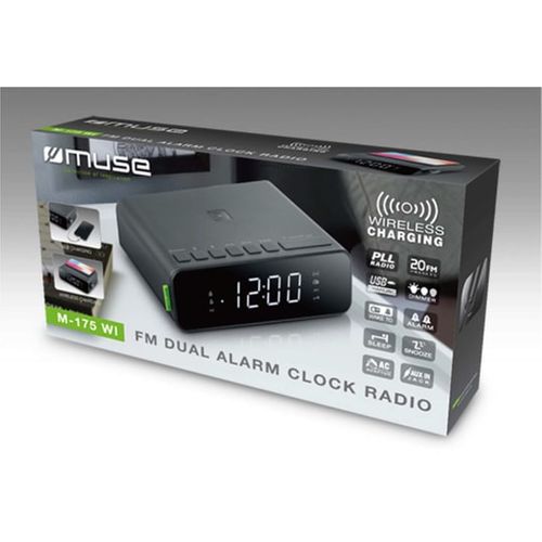 Radio-réveil Double Alarme Noir M175wi