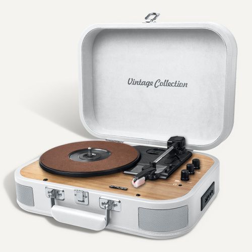 Platine Vinyle Stéréo 3 Vitesses 33/45/78t Avec Bluetooth Mt201ww