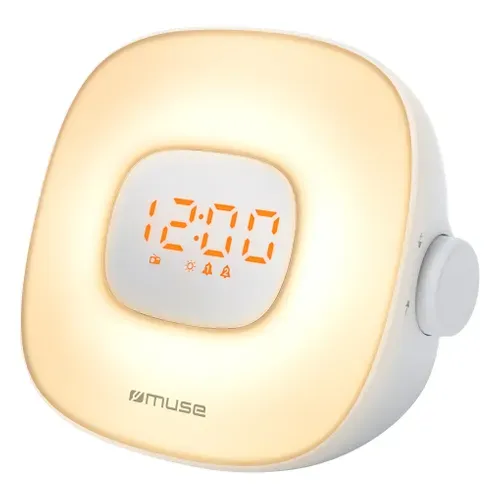 Radio réveil MUSE ML-198 CR vue de profil