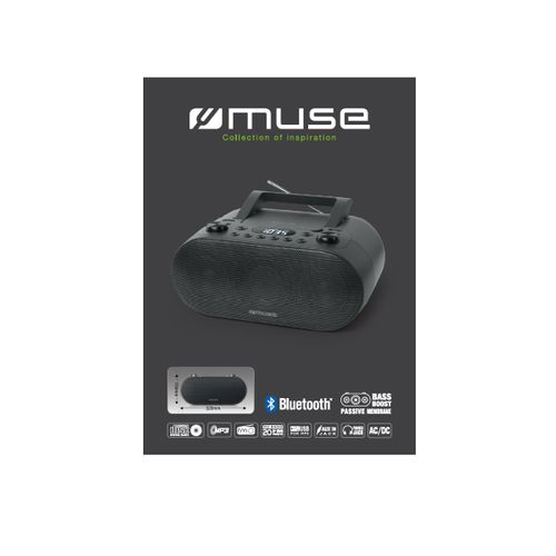 Lecteur Radio Cd Et Mp3 Portable M 35 Bluetooth Noir