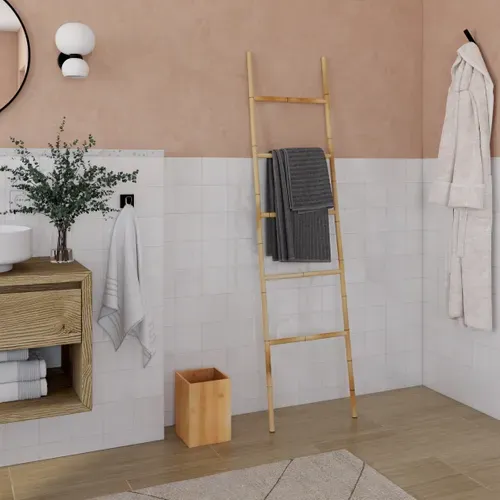 Poubelle salle de bain 7,5 L  bambou vue d'ambiance 1