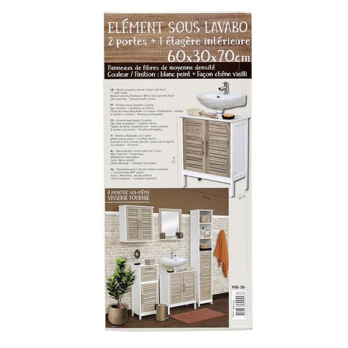 Meuble Sous Lavabo Bicolore Stockholm