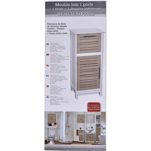 Meuble Bas 1 Porte Et 1 Tiroir Stockholm