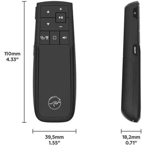 Télécommande De Présentation Sans Fil 2,4 Ghz - Pointeur Laser Rouge, Ergonomique