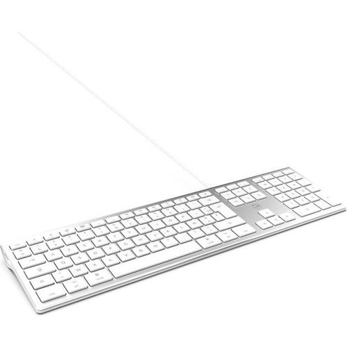 Ml304304 – Clavier Design Touch Filaire Avec 2 USB Pour Mac – Azerty – Blanc Et Argenté