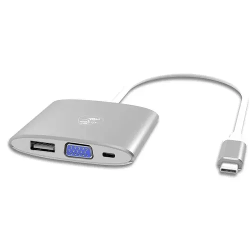 Adaptateur Usb-c Vers 1x Vga + 1 X Usb 3.0 + 1 X Usb-c Pd Charge