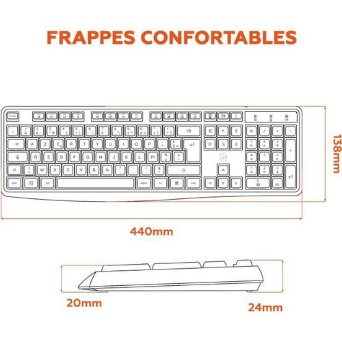 Clavier Sans Fil - Mobility Lab - Deluxe - Azerty - Noir