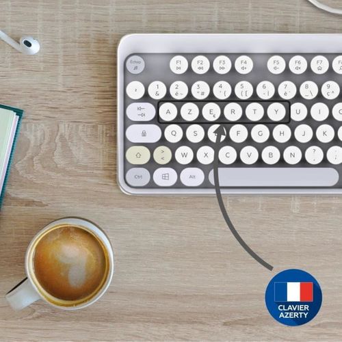 Ensemble Clavier Et Souris Sans Fil Azerty 2,4 Ghz — Ergonomique, Capteur Optique