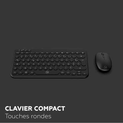 Ensemble Mini Clavier Souris Sans Fil - Cp420w - Fr - Noir