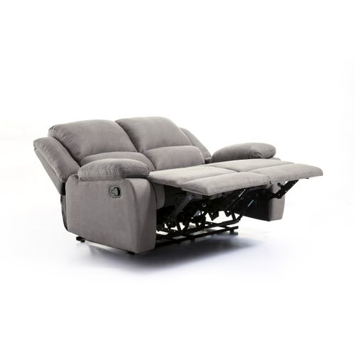Canapé Relaxation 2 Places En Microfibre Detente -  Gris