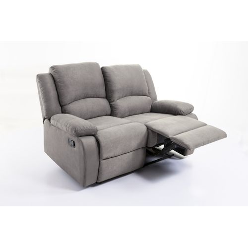 Canapé Relaxation 2 Places En Microfibre Detente -  Gris