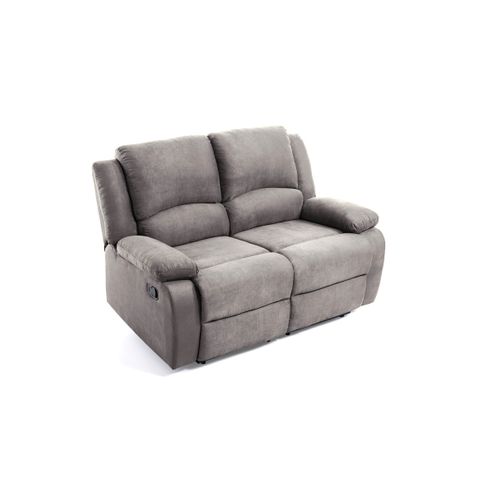 Canapé Relaxation 2 Places En Microfibre Detente -  Gris