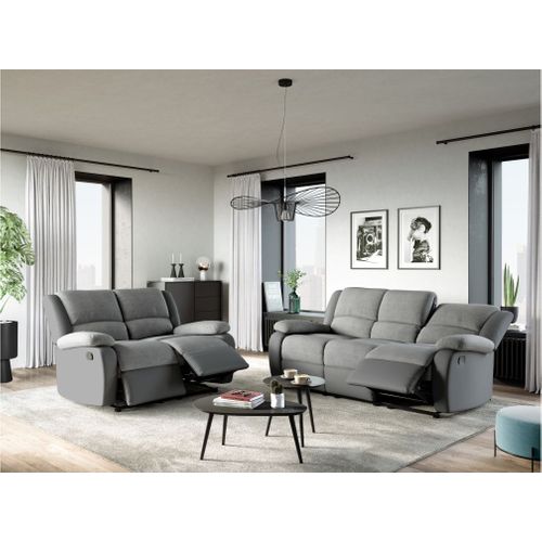 Canapé Relaxation 2 Places Microfibre / Simili Detente - Gris