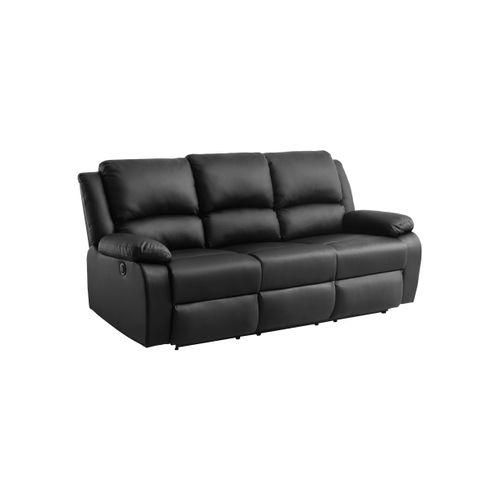 Canapé De Relaxation Électrique 3 Places En Simili Detente - Noir