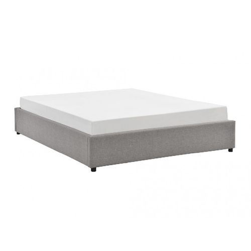 Lit Coffre Design Tissu Niura 140x190 Cm – Gris, Neuf, Paris Prix
