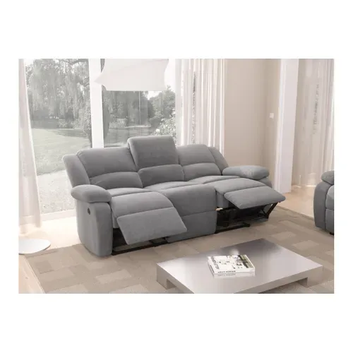 Relaxxo - Canapé De Relaxation Électrique 3 Places Microfibre Leo
