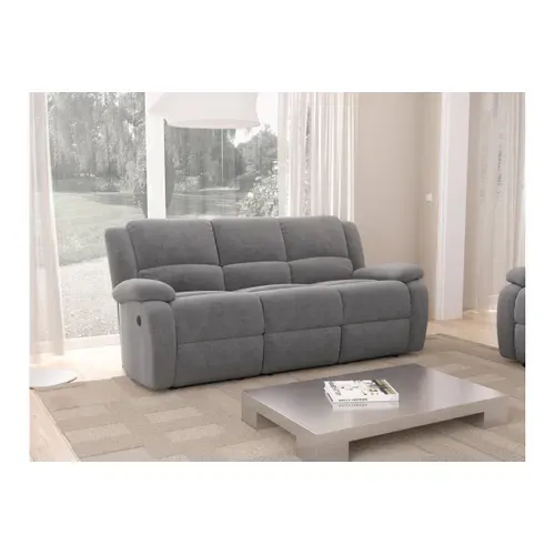 Relaxxo - Canapé De Relaxation Électrique 3 Places Microfibre Leo