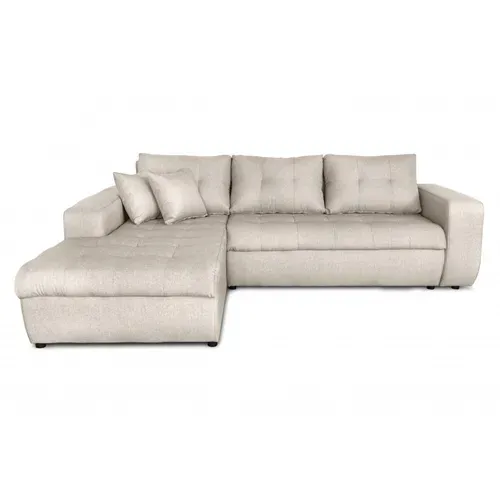 Canapé D'angle Suzie Convertible En Tissu - Angle Gauche,  Beige