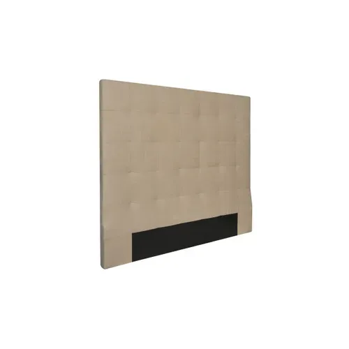 Tête De Lit Capitonnée En Tissu Megan -  Beige, Largeur - 140 Cm