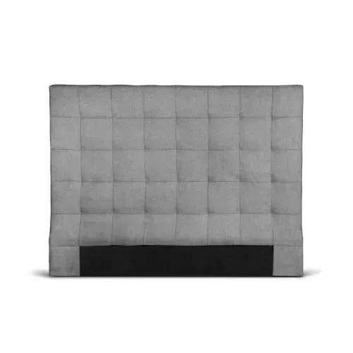 Tête De Lit Capitonnée En Tissu Megan -  Gris, Largeur - 140 Cm