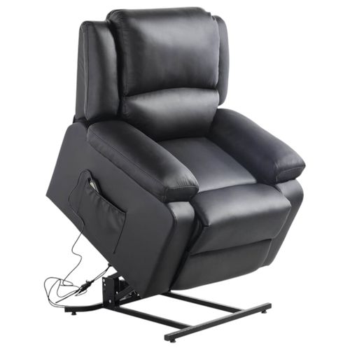 Relaxxo - Fauteuil De Relaxation Releveur électrique 1 Place En Simili Leo - Noir