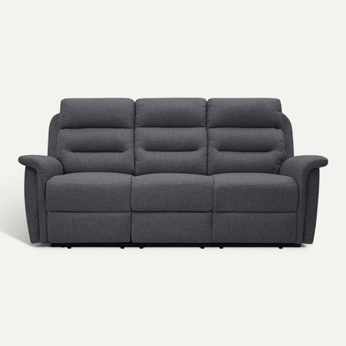 Canapé De Relaxation 3 Places En Tissu Gris Léon -  Gris Foncé