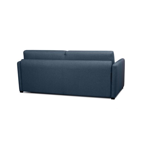 Canapé Convertible Express 3 Places Agathe En Tissu - Matelas 13cm - Bleu Foncé, Couchage 160x190cm