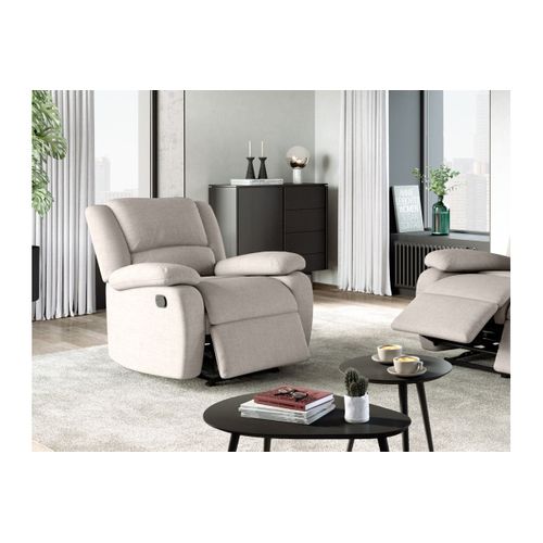 Relaxxo - Fauteuil Relaxation Manuel Leo En Tissu - Beige