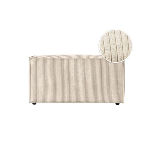 Clarisse - Pouf En Velours Côtelé - Beige